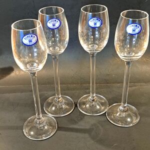 Maxima Fine European Crystal Cordial Liqueur Glasses NIB-4 Bohemia Czech Republi